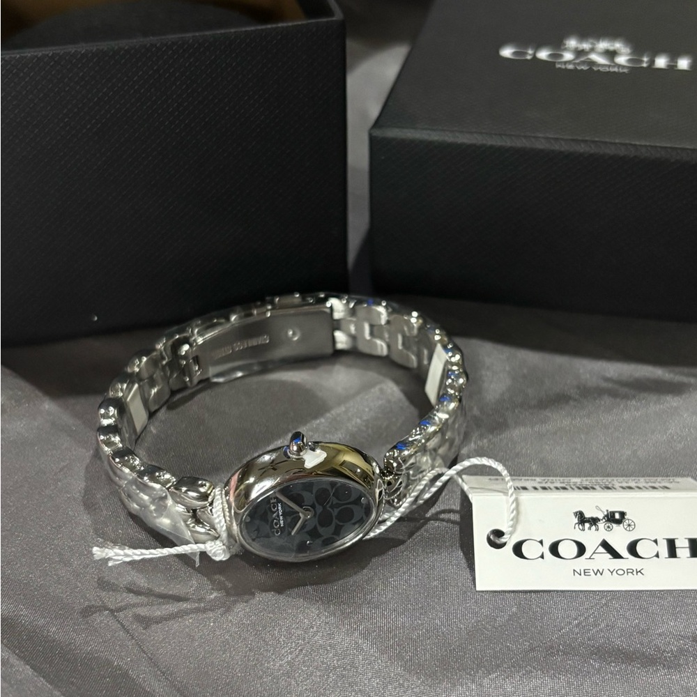 Coach Silver Bracelet Watch with Black Face - Picture 3 of 3